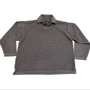 FUBU Vintage Fleece Collared Long Sleeve Streetwear Sweater - Mens Small